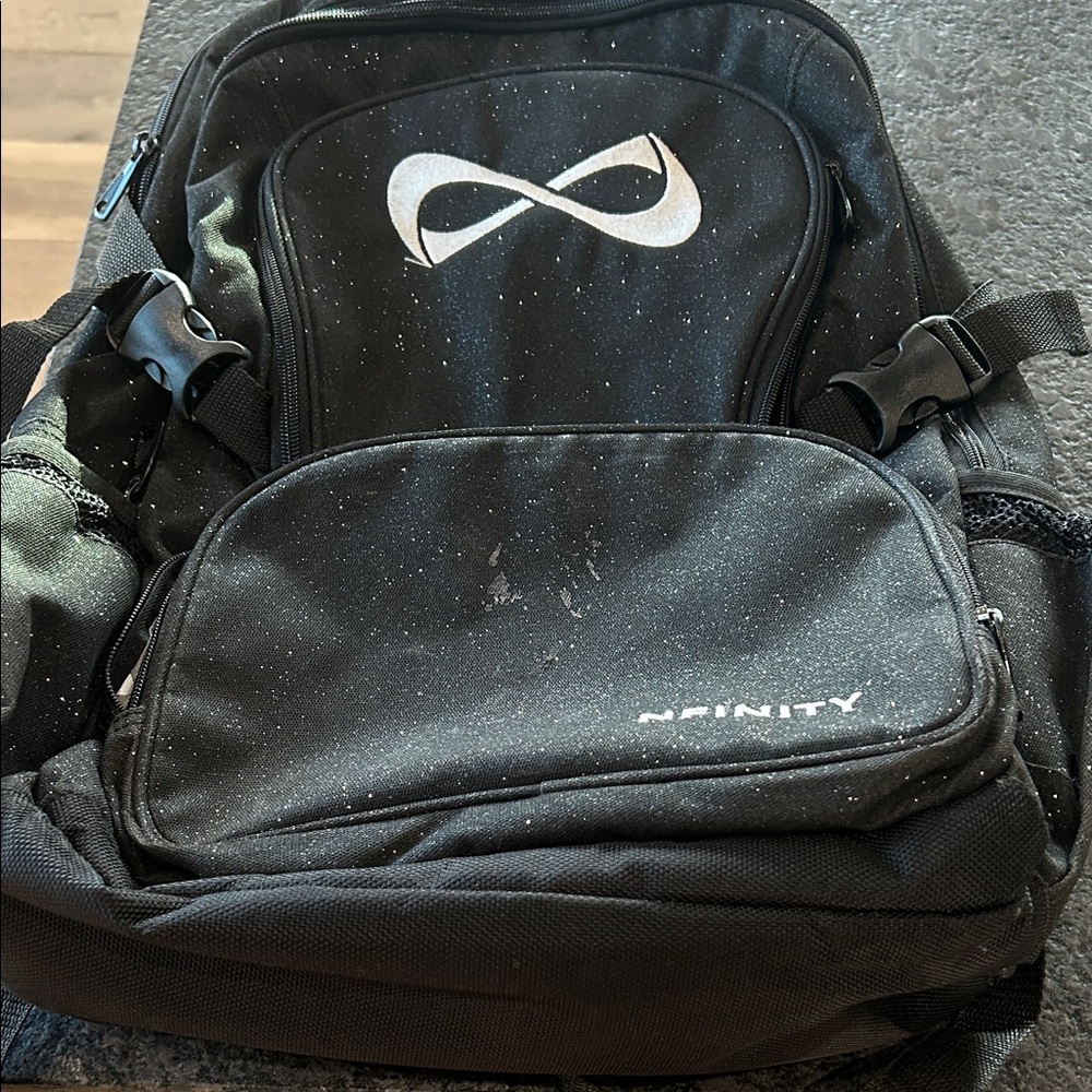 NFINITY Black and White Men's Backpack